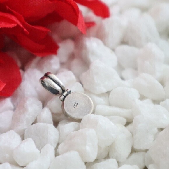 950 Sterling Silver Pendant‎ Red Spondylus Inlay - Picture 6 of 8